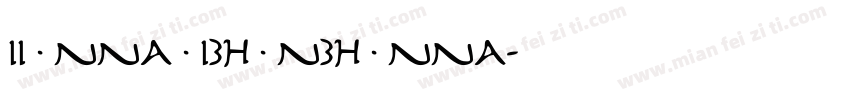 II NNA I3H N3H NNA字体转换